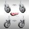 Service Caster 5 Inch SS Thermoplastic Rubber Swivel 1/2 Inch Threaded Stem Caster Brakes, 2PK SCC-SSTS20S514-TPRB-M1015-2-TLB-2 - alternate 1
